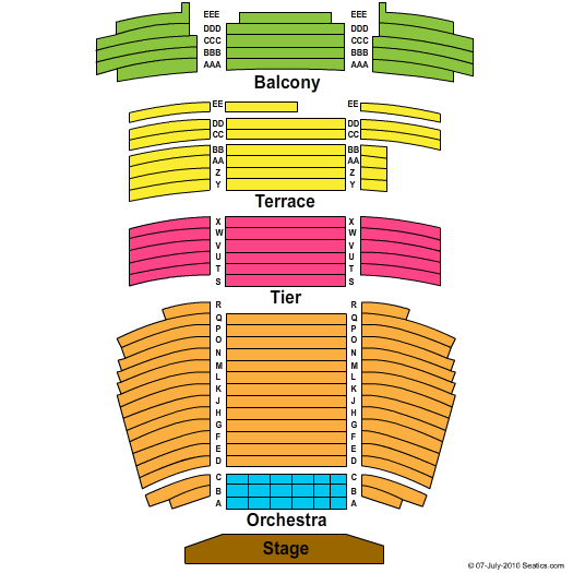 Yardley Hall at Midwest Trust Center Seating Chart